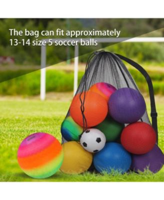 30" x 40" Extra-Large Mesh Sports Ball Drawstring Bag with Adjustable Shoulder Strap (Several Colors Available)