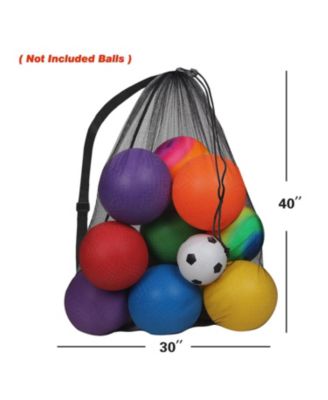 30" x 40" Extra-Large Mesh Sports Ball Drawstring Bag with Adjustable Shoulder Strap (Several Colors Available)
