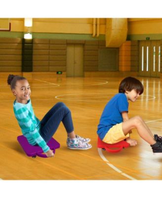 Floor Gym Scooter Board with Handles, Sitting Scooter for Kids Indoor Play, Fun Scoot Board  (Several Colors Available)