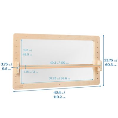 Wall-Mounted Coordination Mirror, Natural