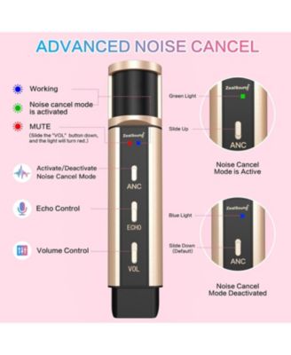 Studio Condenser Microphone with Stand, Built-in Sound Card, Echo Recording for Phone, PC, YouTube, Karaoke, Live Stream (Gold)