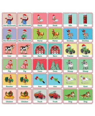 Old MacDonald's Farm Christmas Matching Game