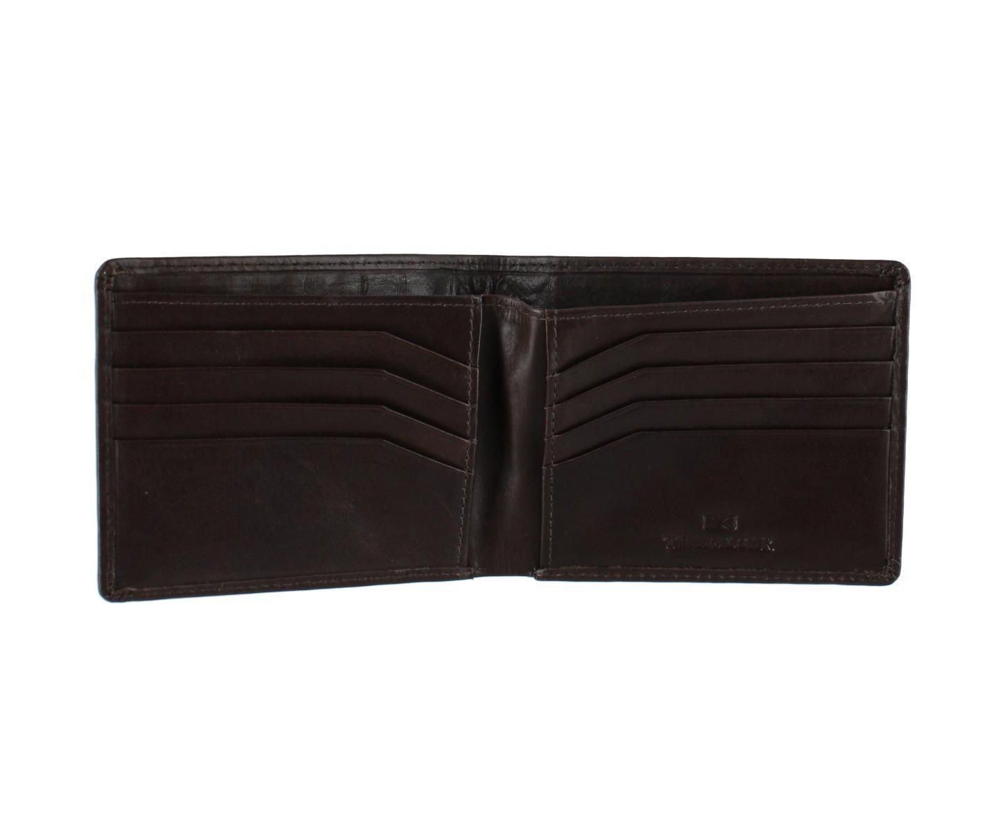 Мужской кошелёк TRAFALGAR Lazzaro Lattice Weave Leather Bi-Fold Wallet, цвет: Тёмный коричневый — фото 3