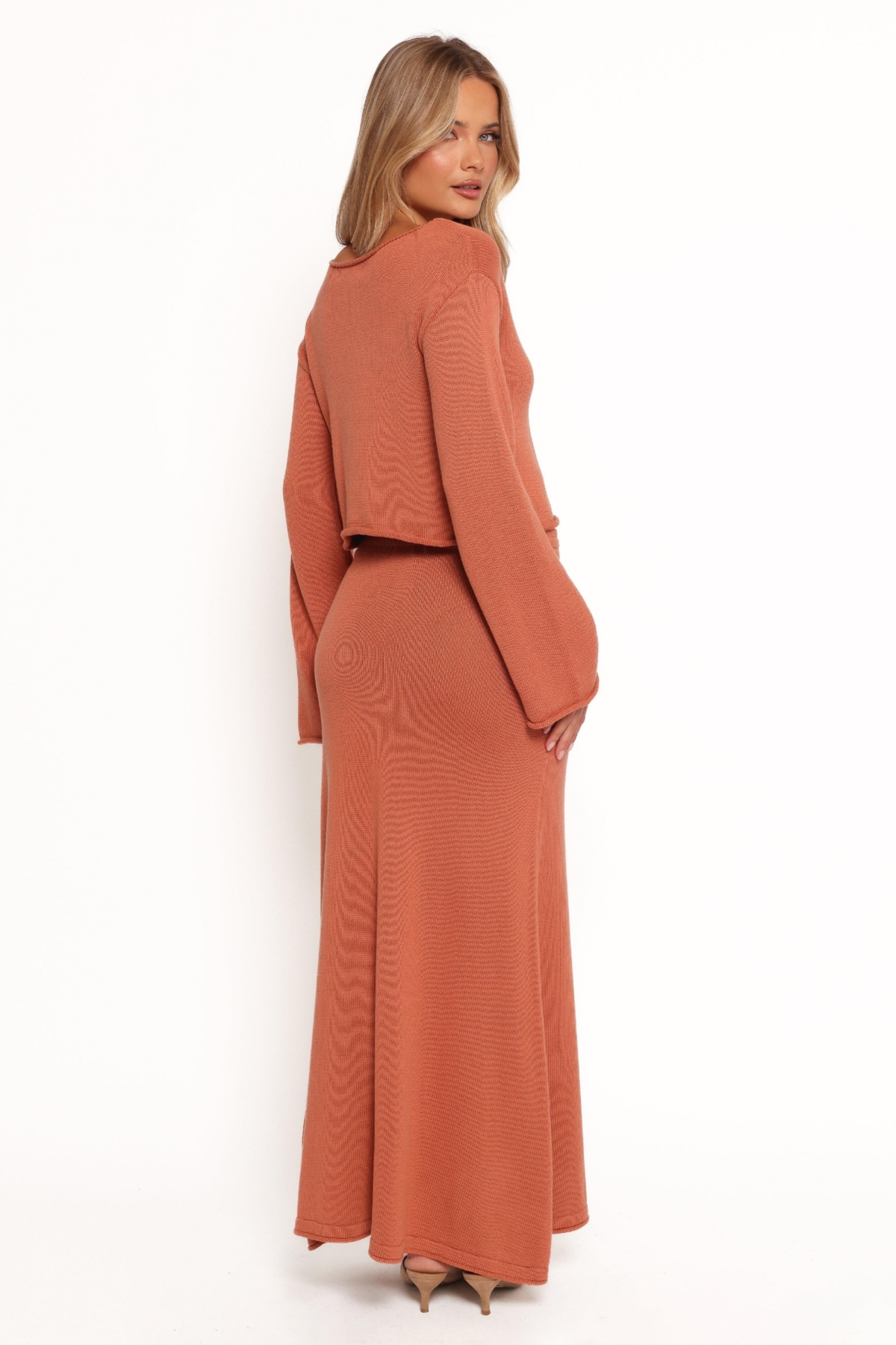 Women's Rooney Knit Skirt - Dark orange
