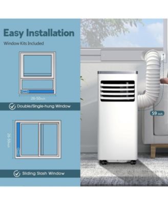 10,000 BTU Portable AC, 3-in-1, Cools 450 Sq.Ft, Fast Cooling, Sleep Mode, Timer, Remote, Quiet