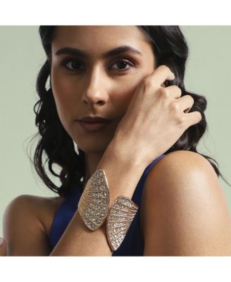 Crystal Fan Cuff Bracelet