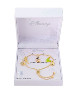 Mickey Mouse Cubic Zirconia Tennis Charm Bolo Bracelet