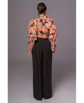 Women's Floral Yvanna Ruffle Top