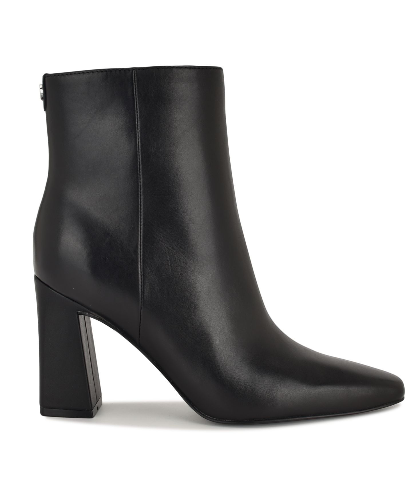 Женские ботинки Nine West Reraye Block Heel Ankle Booties, цвет: Чёрный кожаный — фото 2
