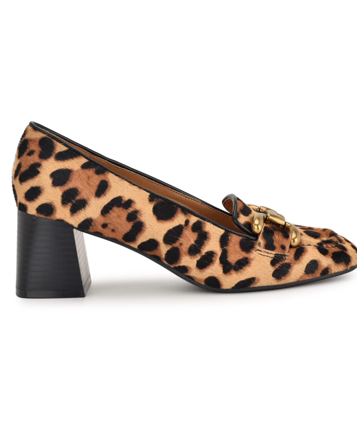 Nine West Women's Veepe Bit Block Heel Loafers In Animal Print