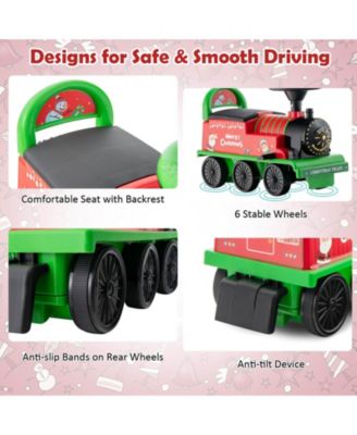 6V Electric Kids Ride On Car Toy Train with 16 Pieces Tracks