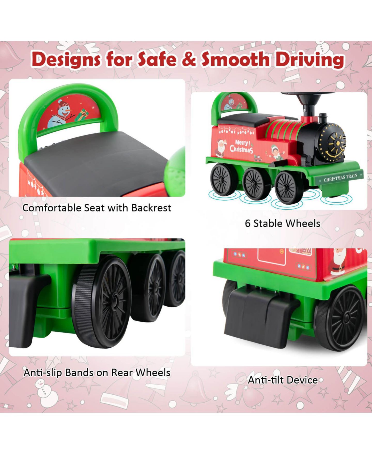 Детская игрушка Mecale Electric 2-in-1 Ride-On Train with Tracks, Under 55 lbs, Ages 3+, цвет: Зелёный — фото 2