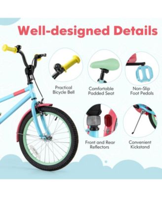 Kids Bike with Adjustable Handlebar and Saddle Blue