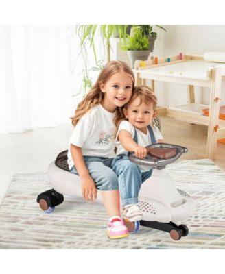 Wiggle Car with Hauling Rope Ride on Toy with Under-Seat Storage