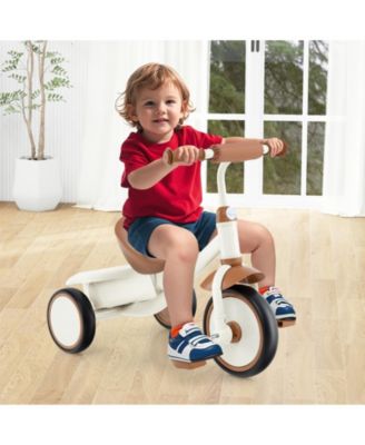 Toddler Tricycle Kids Trike with Adjustable Seat and Storage Basket Aged 3-5 Years Old
