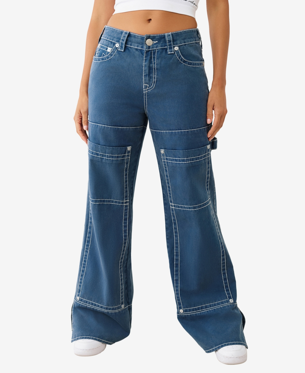 Women's Bobbi Big T Baggy Carpenter Jeans - Kalamata