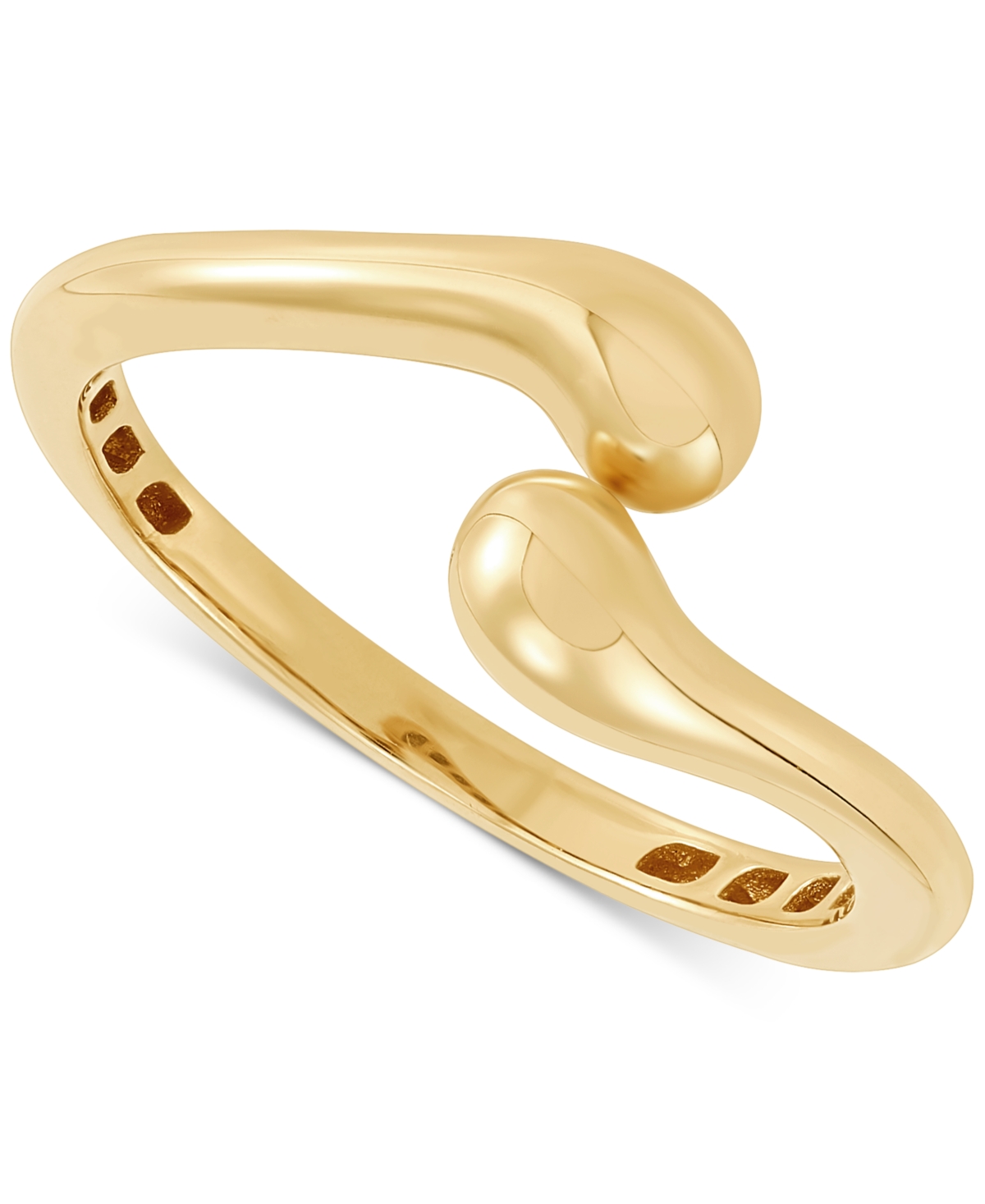 Polished Flared End Skinny Bypass Fashion Ring in 10k Gold - 10K Yellow Gold