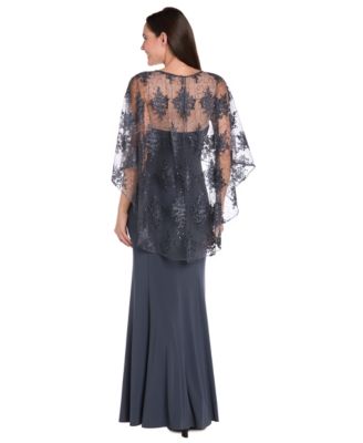 Women's Embellished-Capelet Gown