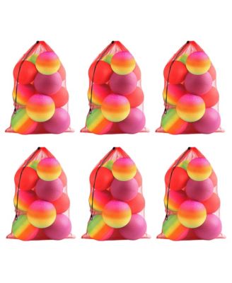 24"x36" Large Mesh Sports Ball Drawstring Bag for Gym Training, Football, Basketball, Swimming (Several Colors Available)