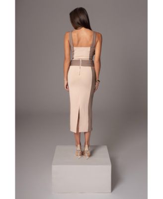 Celebration Colorblock Midi Skirt