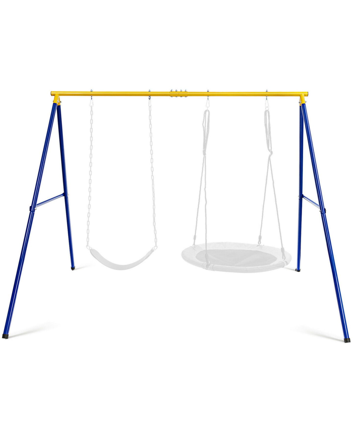 Детская игрушка Gymax 660 Lbs Metal Heavy-Duty A-Frame Swing Stand, Ages 3+, цвет: Синий жёлтый — фото 8