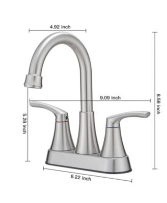 4 in. Centerset 2-Handle High-Arc Bathroom Faucet in Brushed Nickel