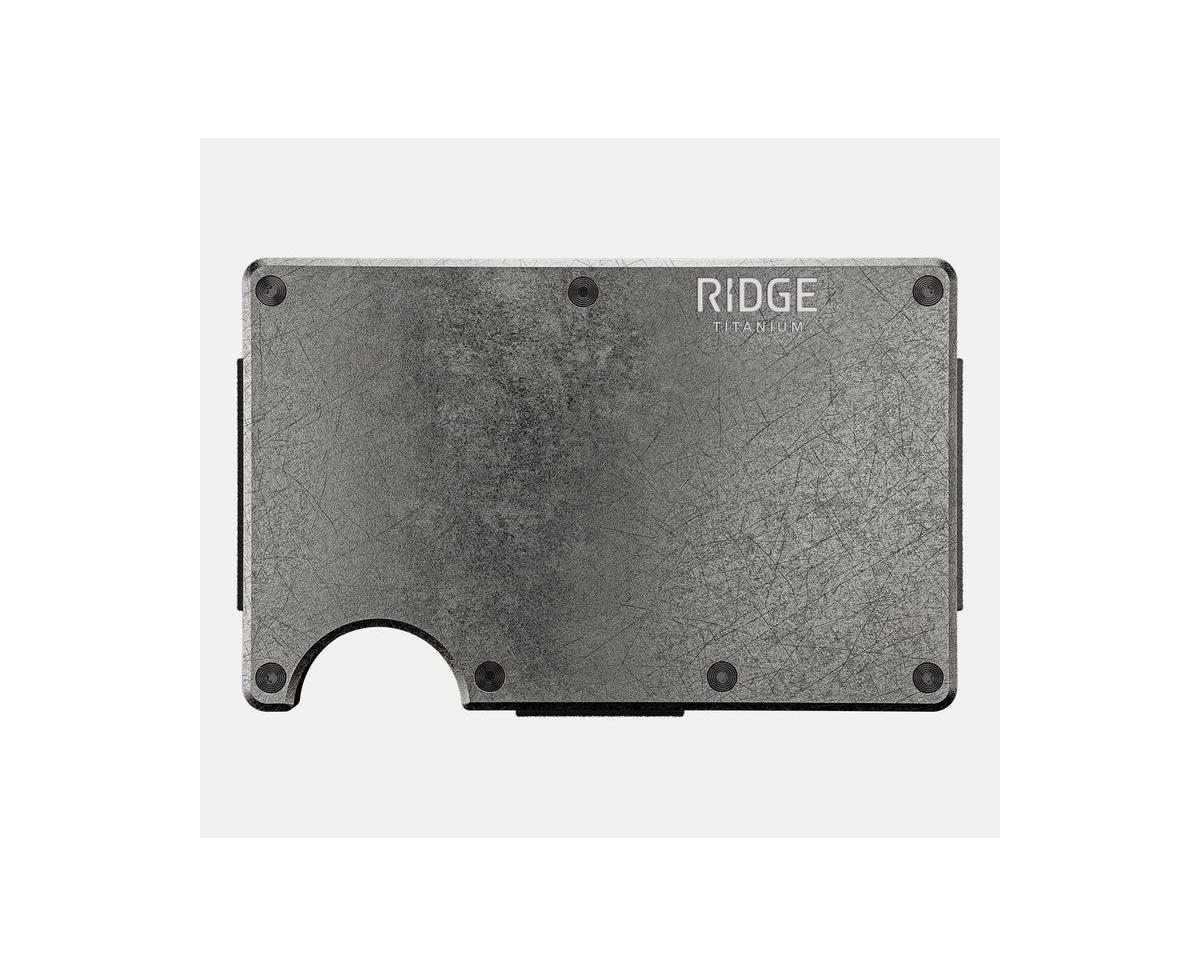 Men's Ridge Wallet - Stonewashed Titanium - Money Clip - Stonewashed titanium