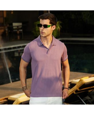 Men's Beaver Brown Spirit Weave Polo T-Shirt