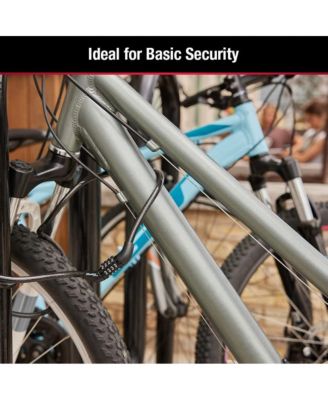 Outdoor Bike Lock Cable with Combination, 4ft Black, 8143D