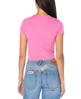 Women's Pink Logo Baby Tee