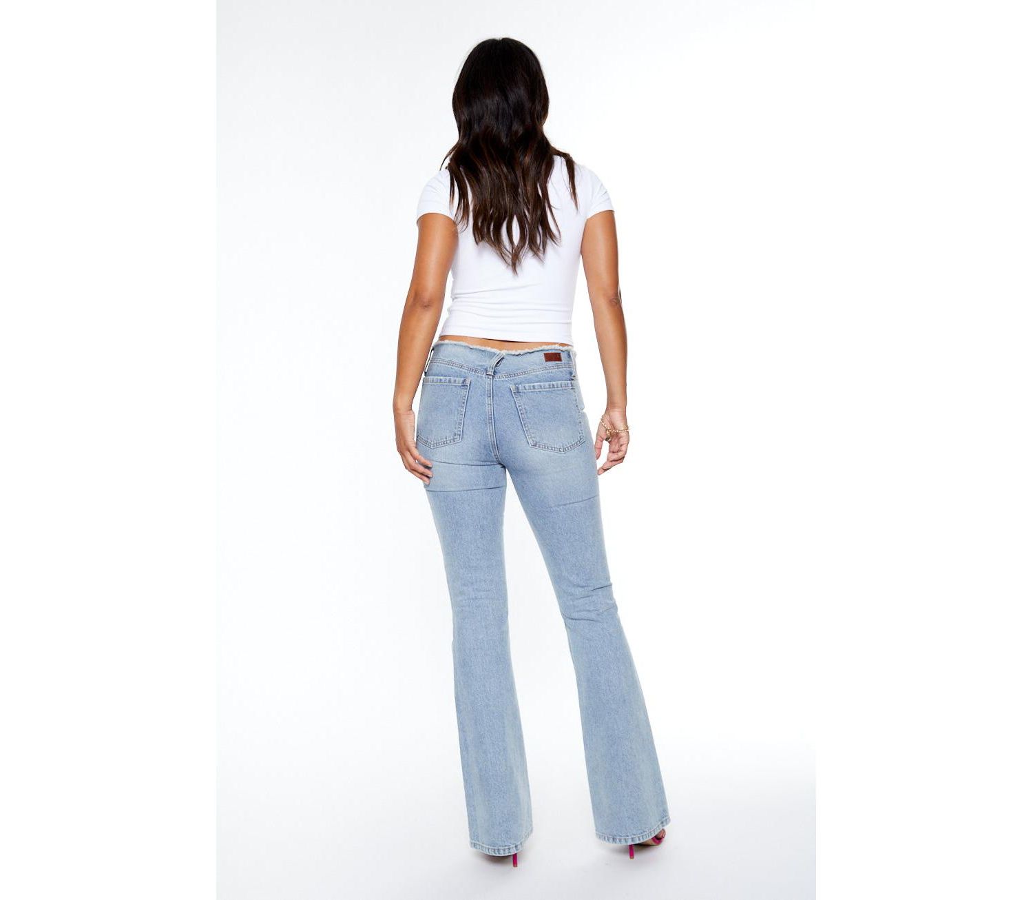 Women's Y2K Cutoff Waist Bootcut Jeans