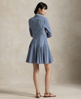 Women's Cotton Corduroy A-Line Shirtdress