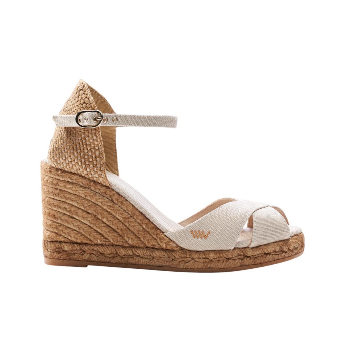 Aiguablava Canvas Espadrille Sandal Wedges - Blue