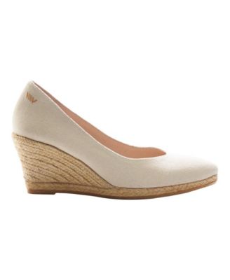 Roses Canvas V Cut Espadrille Wedges