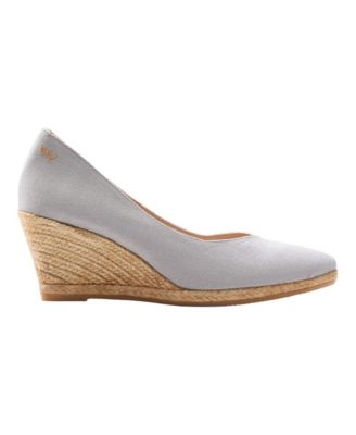 Roses Canvas V Cut Espadrille Wedges