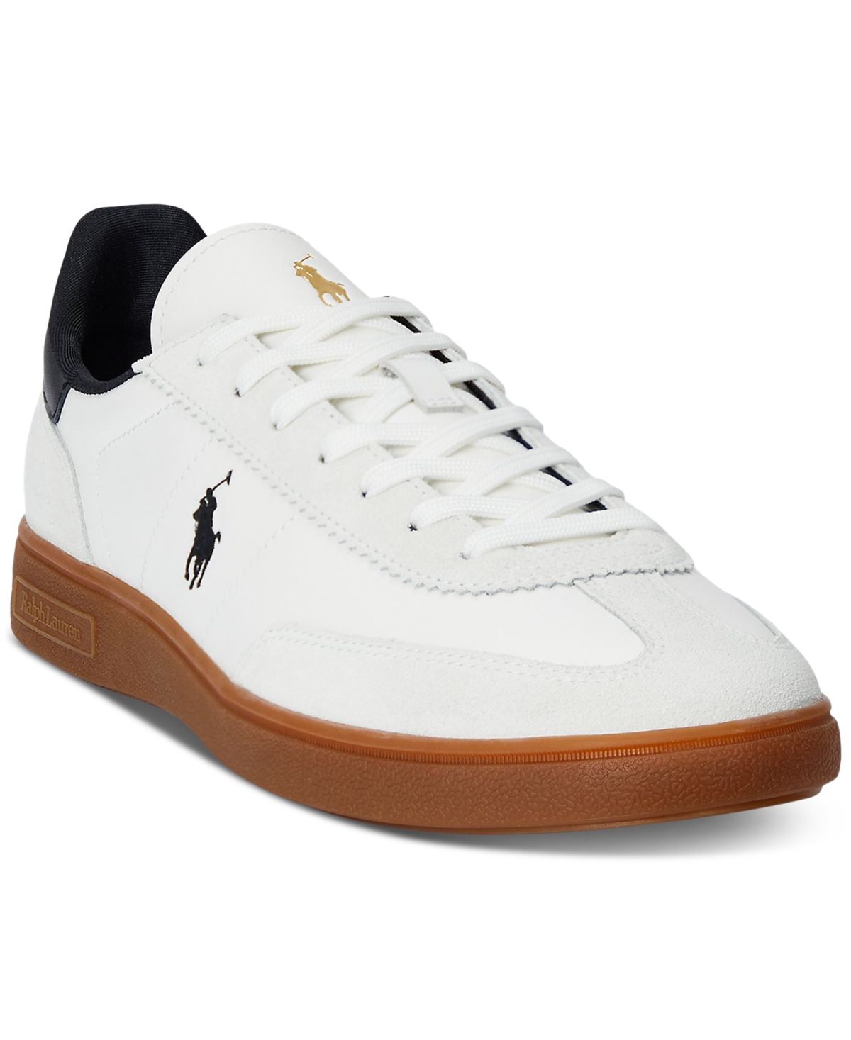 Men's Bedford Leather & Suede Sneakers - BLACK/WHITE