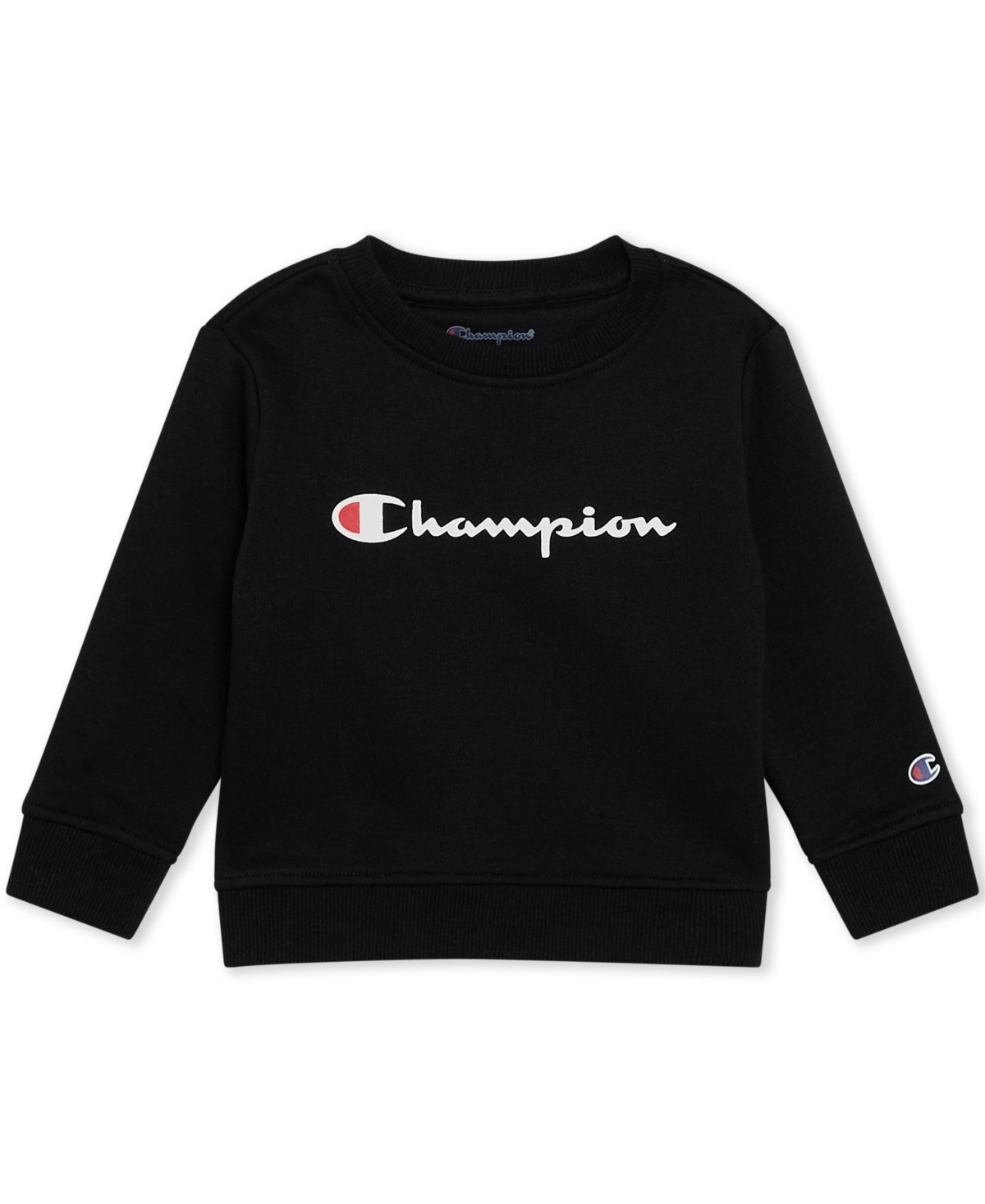 Champion Baby Boys 2-piece Long Sleeve Crew Sweatshirt And Joggers Set In Black