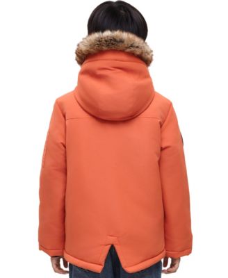 Boys Parka Jacket with Lined Hood