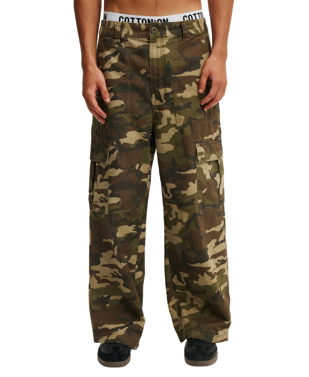 Men's Axel Super Baggy Cargo Pants - Dark camo