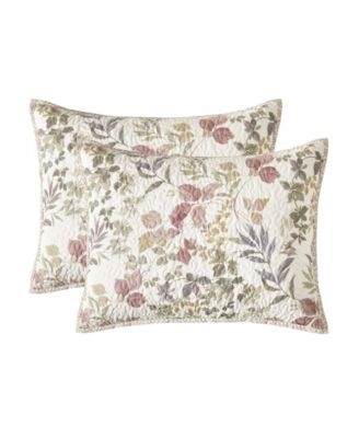 Rosewood Botanical Leaf 3-Pc. Quilt Set, Full/Queen