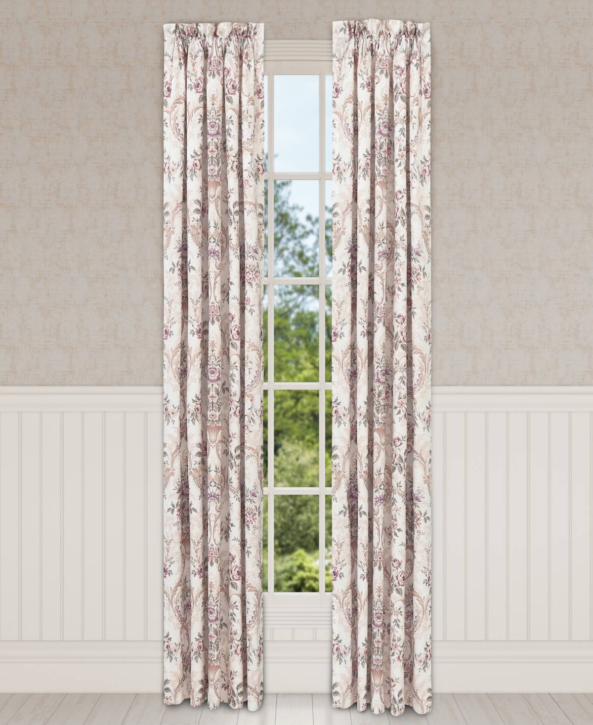 Avant Garden Window Panel Pair, 41" x 84" - Blush