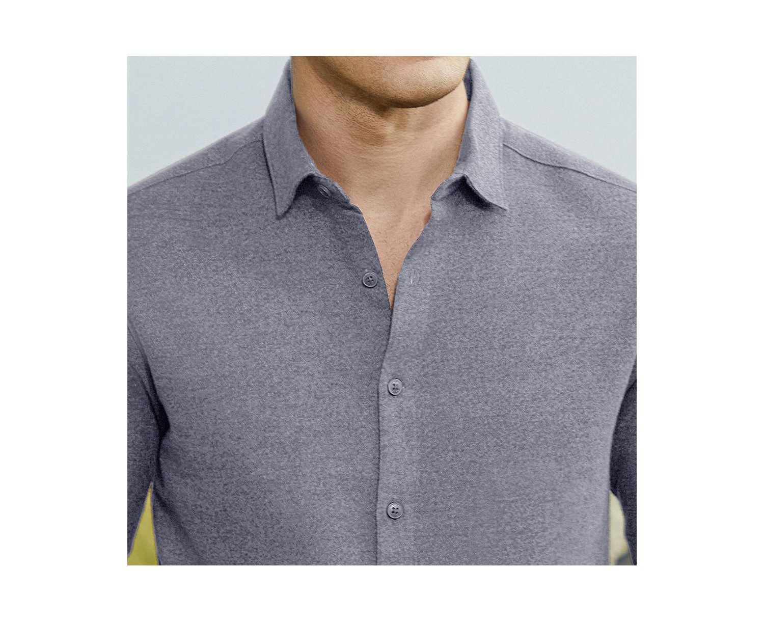 Men's Aegean Blue Grainy Shirt