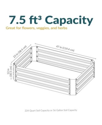 Galvanized Rectangle Raised Garden Bed