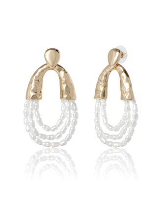 Multi-Strand Beaded Loop Earrings