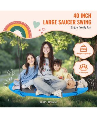 Toddler Oxford Fabric Tree Saucer Swing Outdoor Hanging Swing for Backyard and Garden