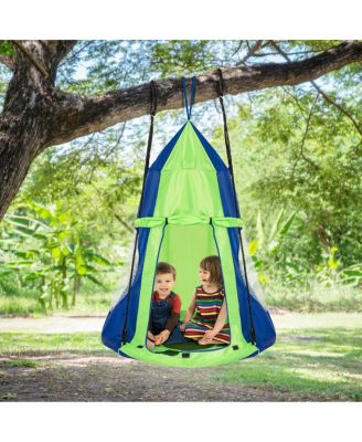 40'' Kids Hanging Chair Swing Tent Set Hammock Nest Pod Seat