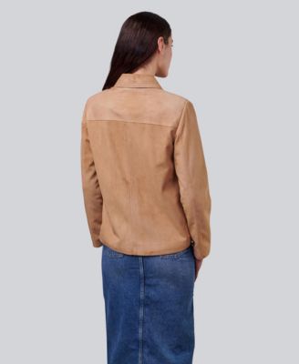 Women's Suede Shirt Jacket, Created For Macy's