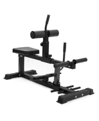 Adjustable Seated Calf Raise Machine - Home Gym Leg Trainer with Band Pegs & Weight Plate Loading  Red)