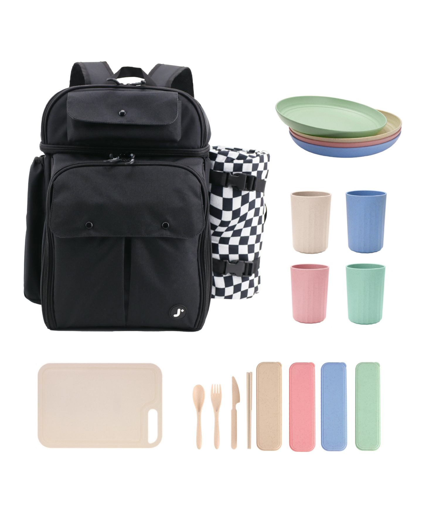 Рюкзак J World Picnic with Insulated Compartments & Picnic Mat, цвет: Чёрный — фото 1