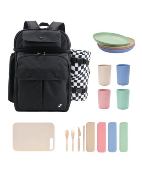 Рюкзак J World Picnic with Insulated Compartments & Picnic Mat, цвет: Чёрный